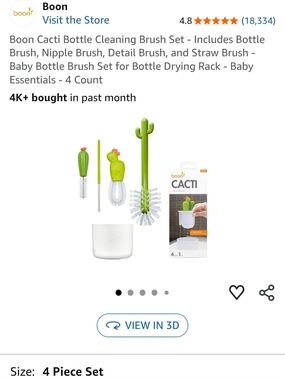 Boon Cacti Baby Bottle Brush Set - Novelty Cactus style